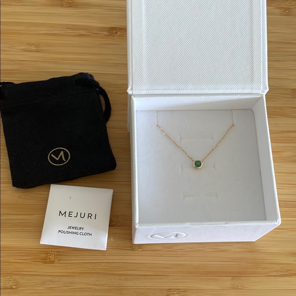 Mejuri Gold With Emerald Pendant